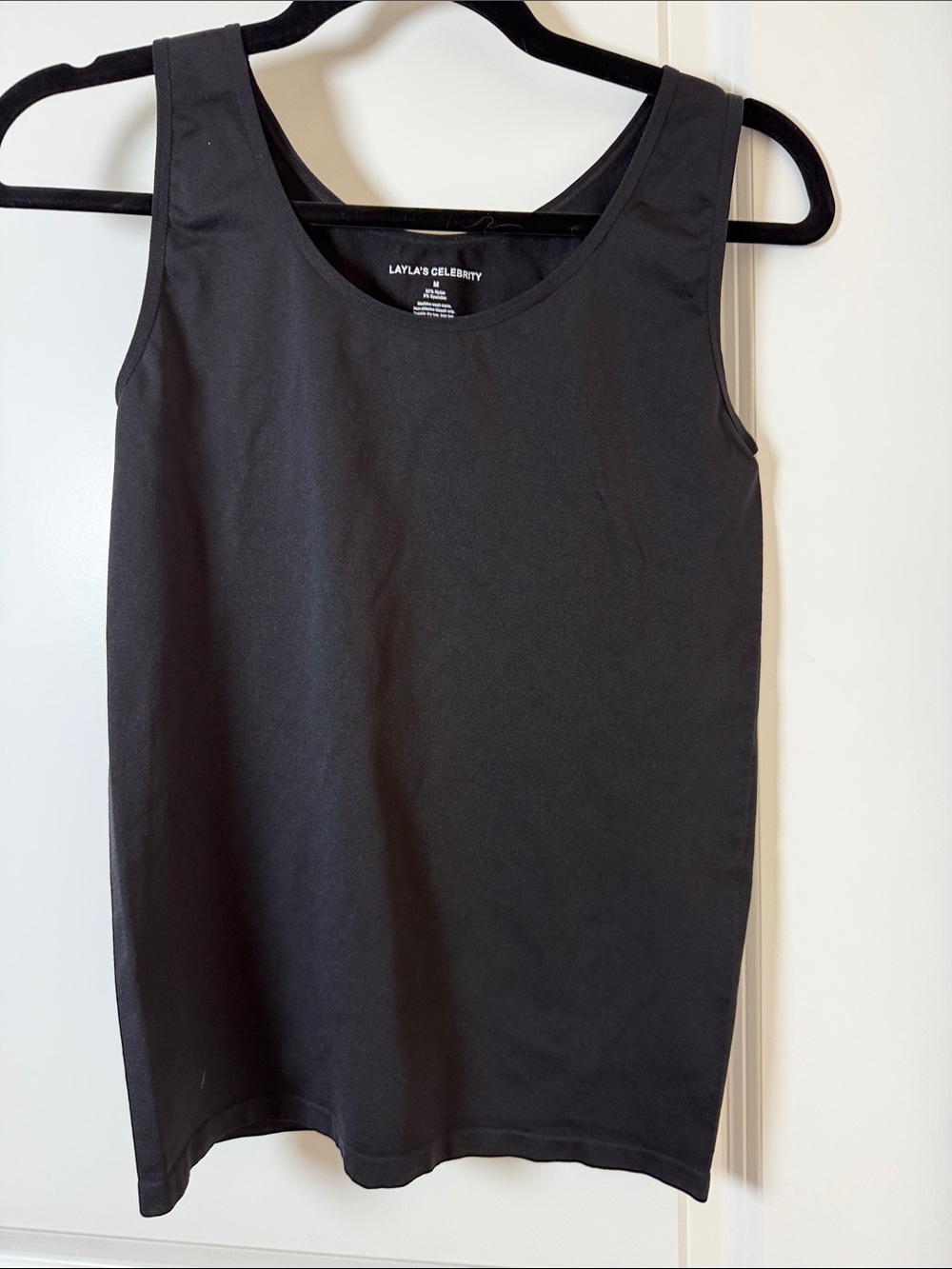 Layla's Celebrity Black Scoop Neck Tank Top
